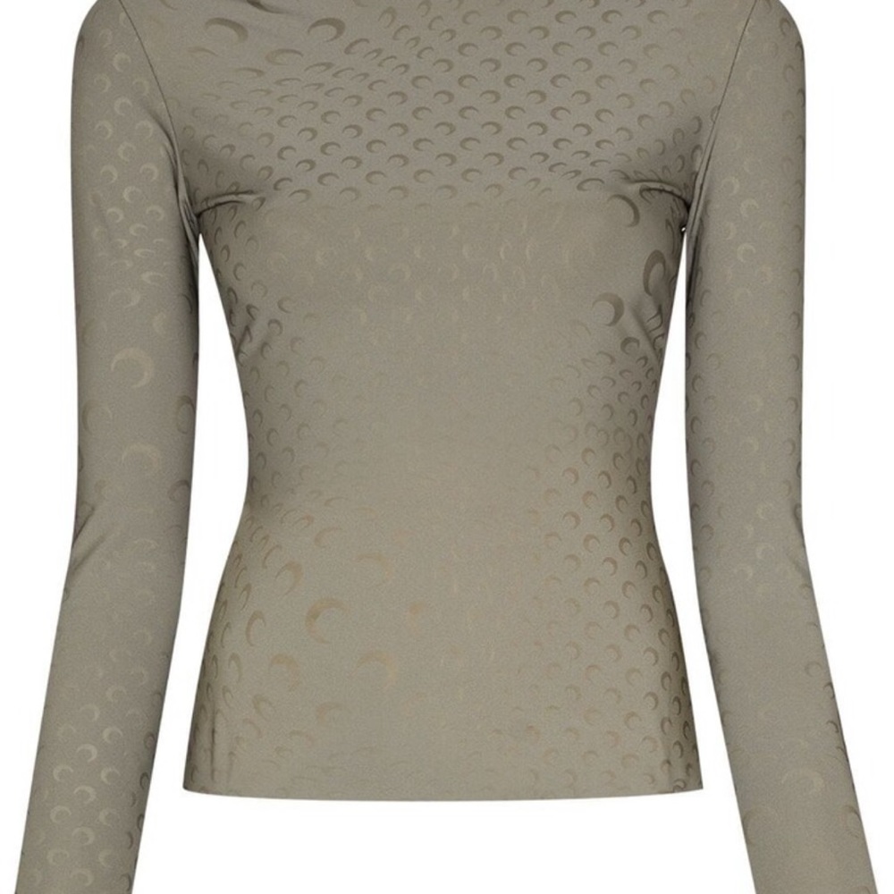 Marine SerreCrescent-Moon Reflective Top